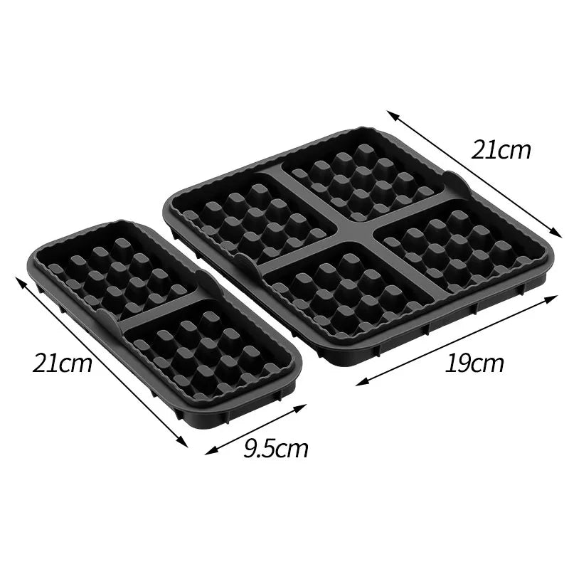 Silicone Air Fryer Biscuit & Waffle Mold Set – Non-Stick Tray Silicone Baking Mold Oasis Select black 1
