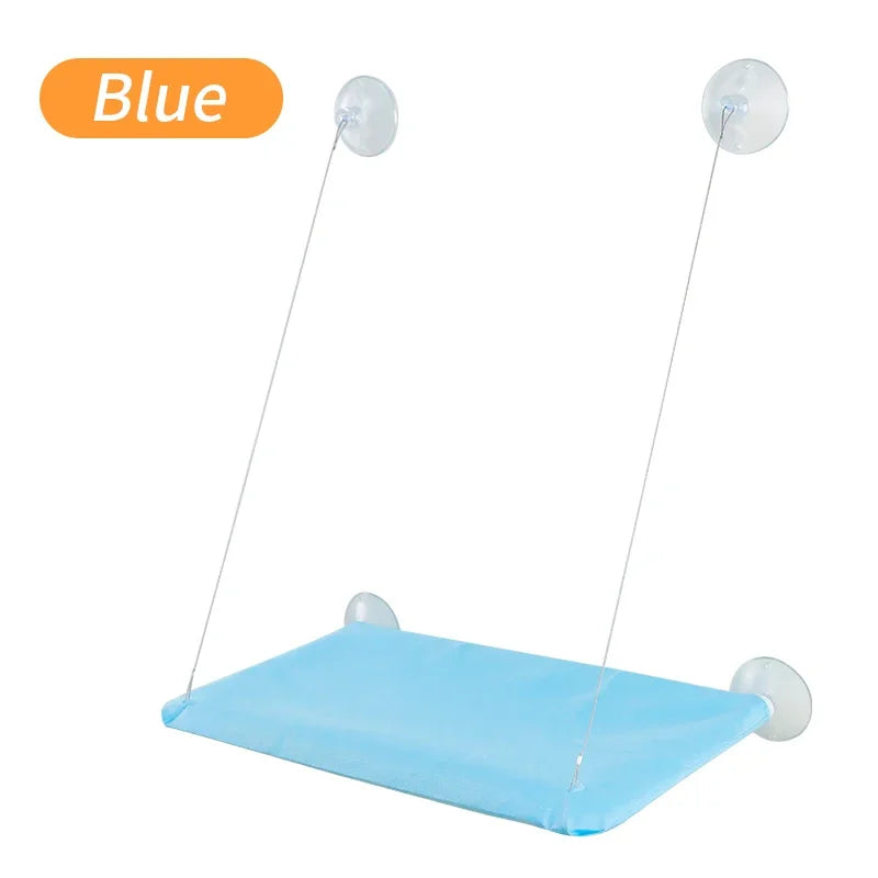 Cat Hammock Beds With Mat Cat Bed Hanging Window Shelf Seat For Cats Comfortable Pet Nest Pet Accessories Bed for Cats Supplies Oasis Select Blue