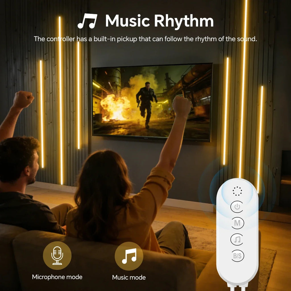 2/4/6PCS Bluetooth Dimmable 24V COB LED Neon Strip with RF Remote,Trick Light Support APP Control for iOS and Android Devices Oasis Select