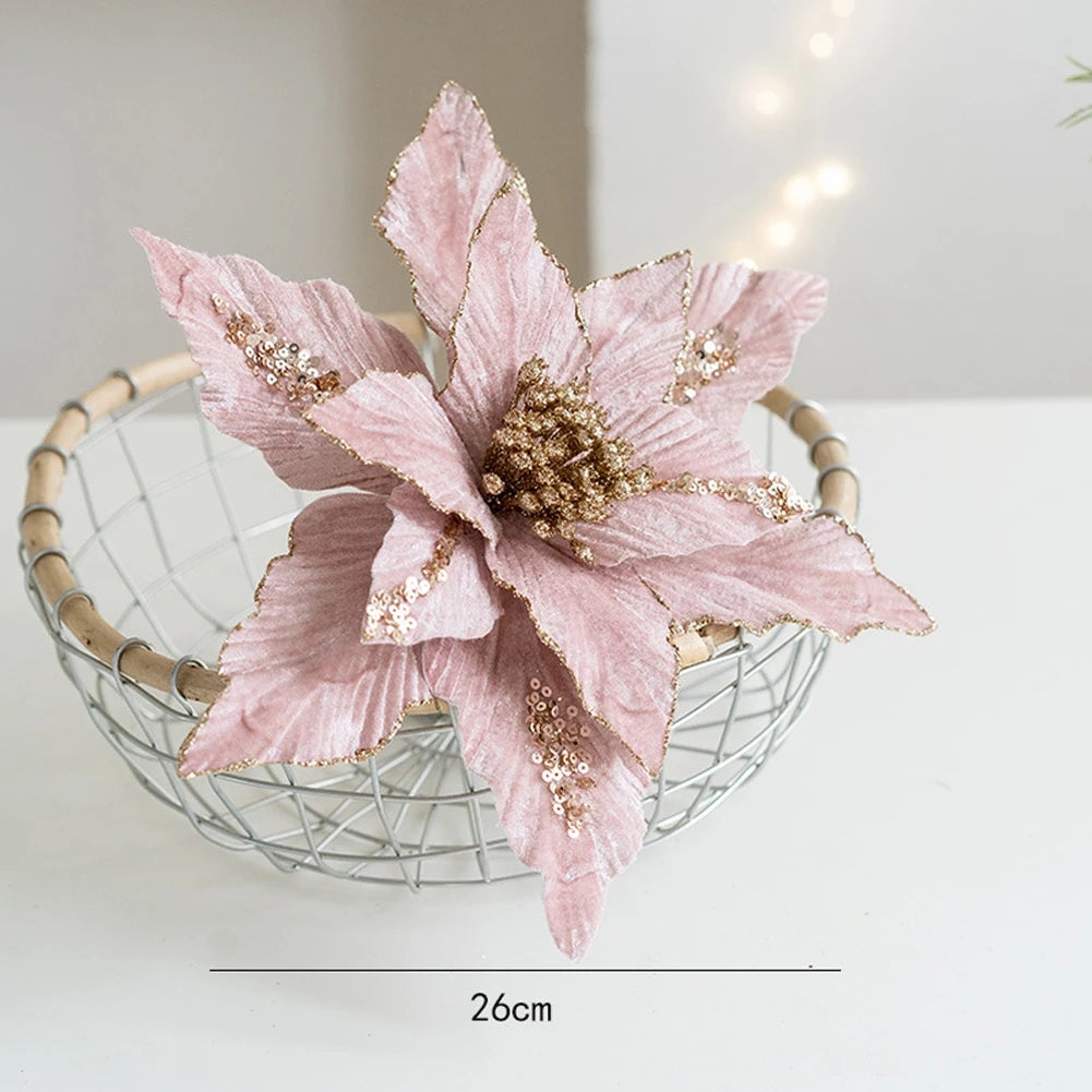 Christmas Tree Artificial Christmas Flowers Easy To Decorate High Quality Material Layered Spiky Petals Resistant To Deformation Oasis Select