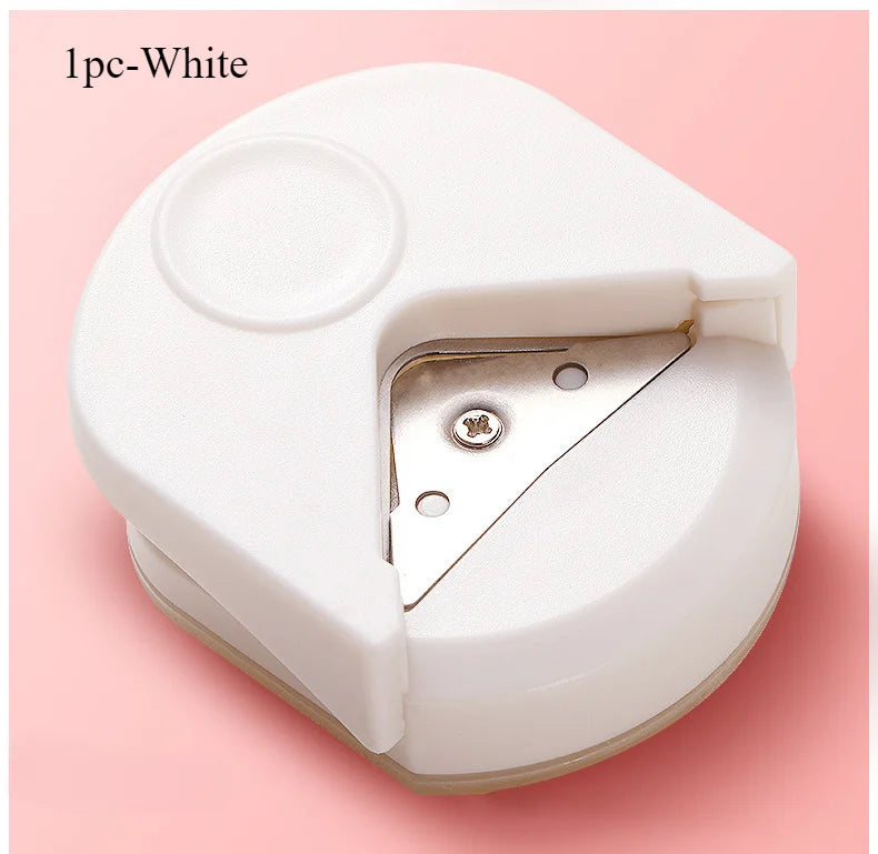 circle cutter button maker Corner round machine corner punching portable paper cutter card photo cutting Oasis Select 1pc-White