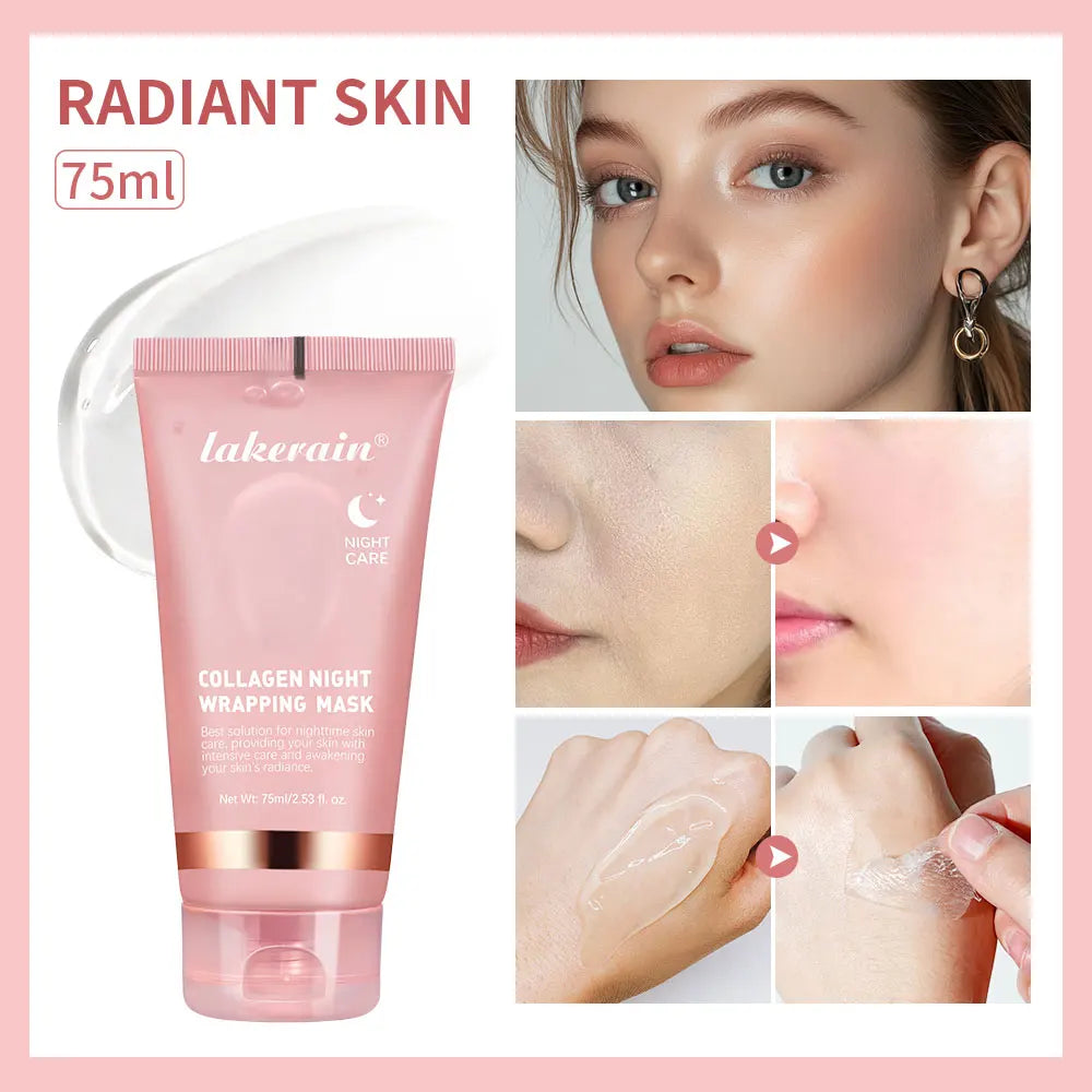 Night Collagen Wrapping Mask Rejuvenation Moisturizing Brightening Korean Face Mask Make Glowy Skin Elasticity Facial Mask Oasis Select