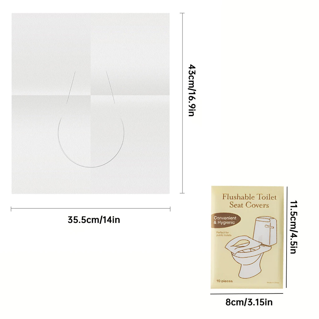 80/50/20pcs flushable toilet mat, disposable toilet seat, public restroom, airplane and camping, adult toilet essentials Oasis Select