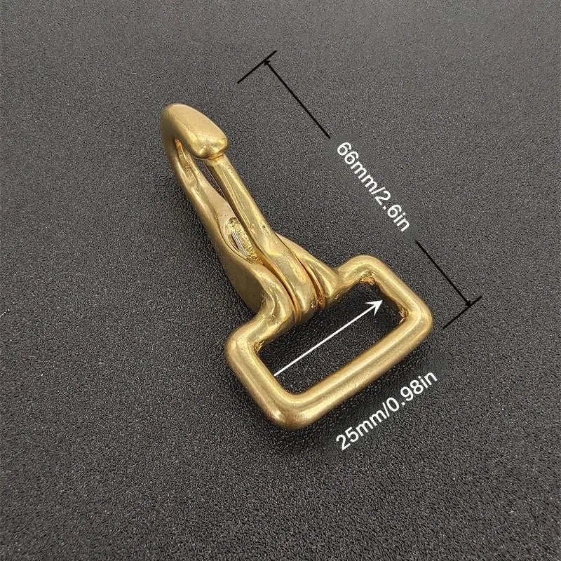 Brass Bag Strap Buckle Pet Leash Adapter Durable Metal Fastener for Dog Cat Traction Rope Accessory Oasis Select XXL