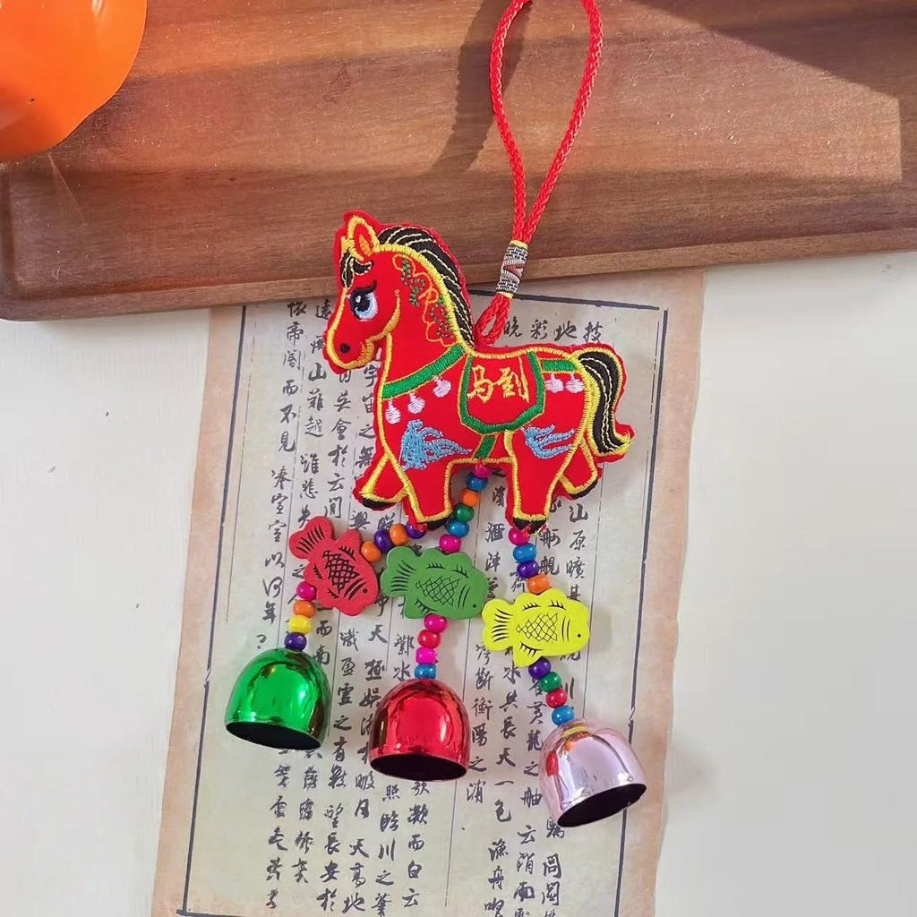 Elegant Chinese Zodiac Horse Pendant: Lucky Tassel Car Decoration, Ideal Gift and Home Ornament for Spring Festival Oasis Select A2