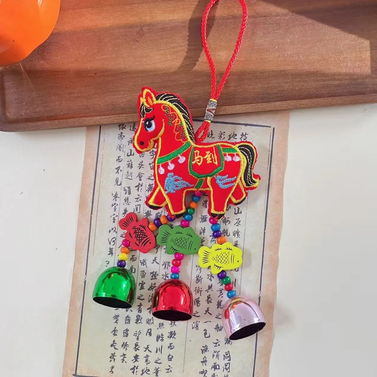 Elegant Chinese Zodiac Horse Pendant: Lucky Tassel Car Decoration, Ideal Gift and Home Ornament for Spring Festival Oasis Select A2
