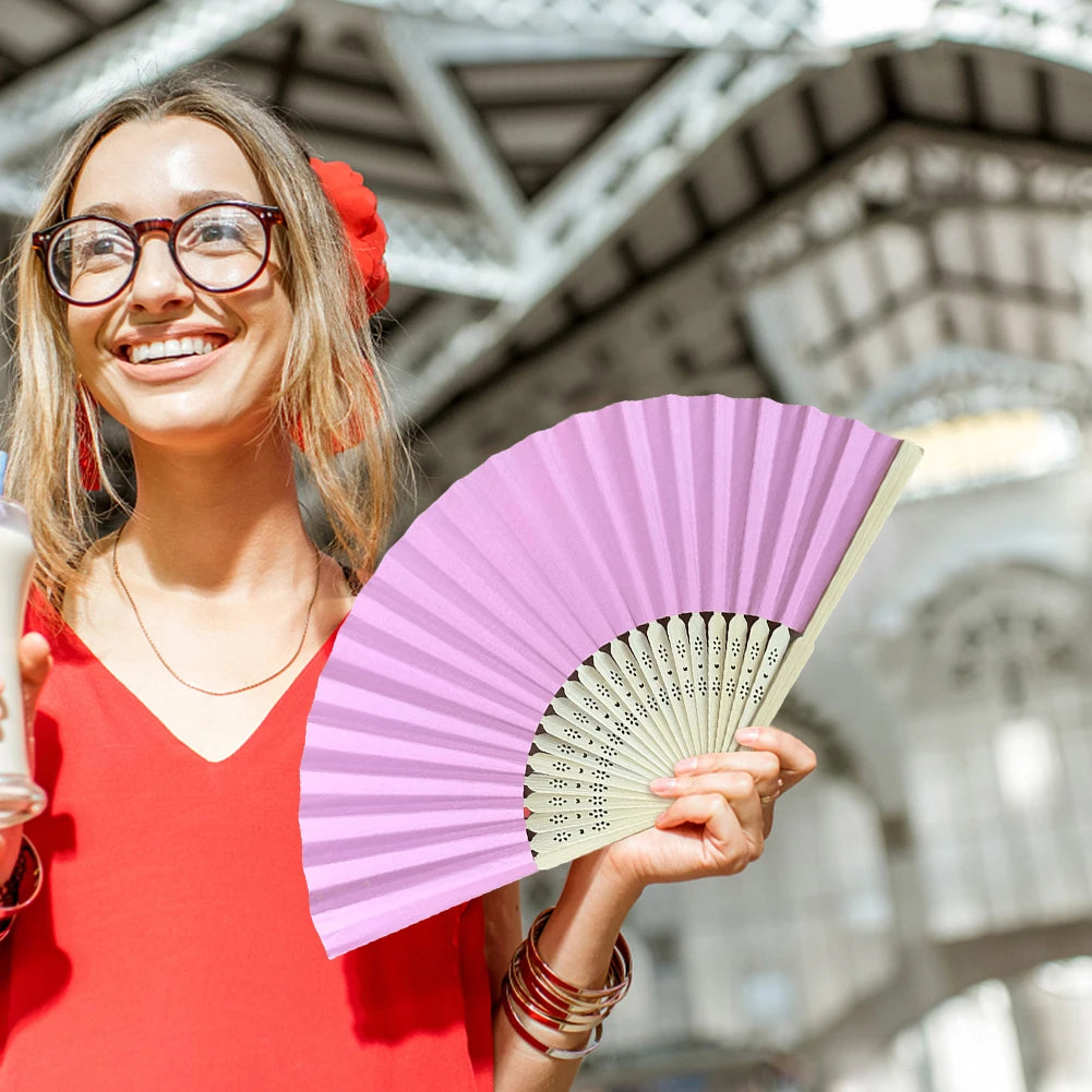 Bamboo Folding Fan – DIY Hand Fan for Wedding, Party & Décor Decorative Hand Fan Oasis Select