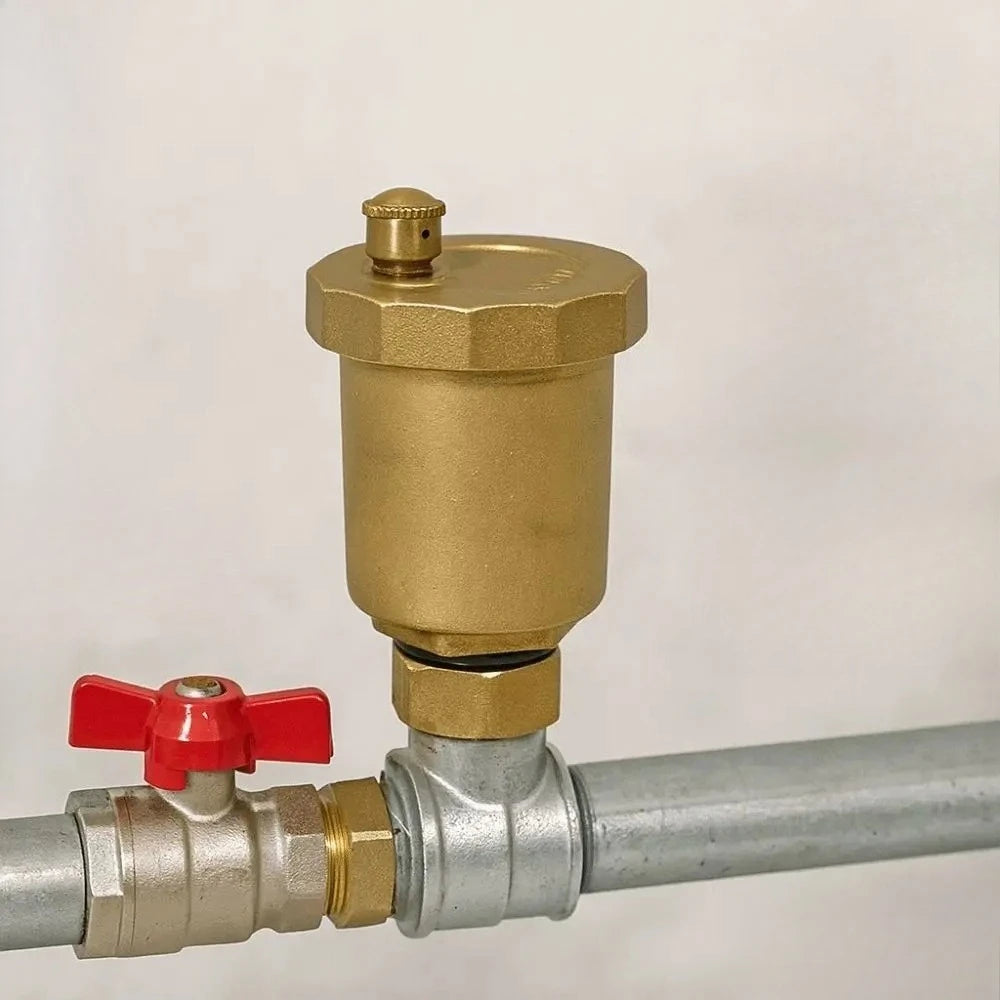 Brass Material Automatic Operation Exhaust Pressure Relief Valve One-way Standard External Thread Pressure Relief Exhaust Valve Oasis Select