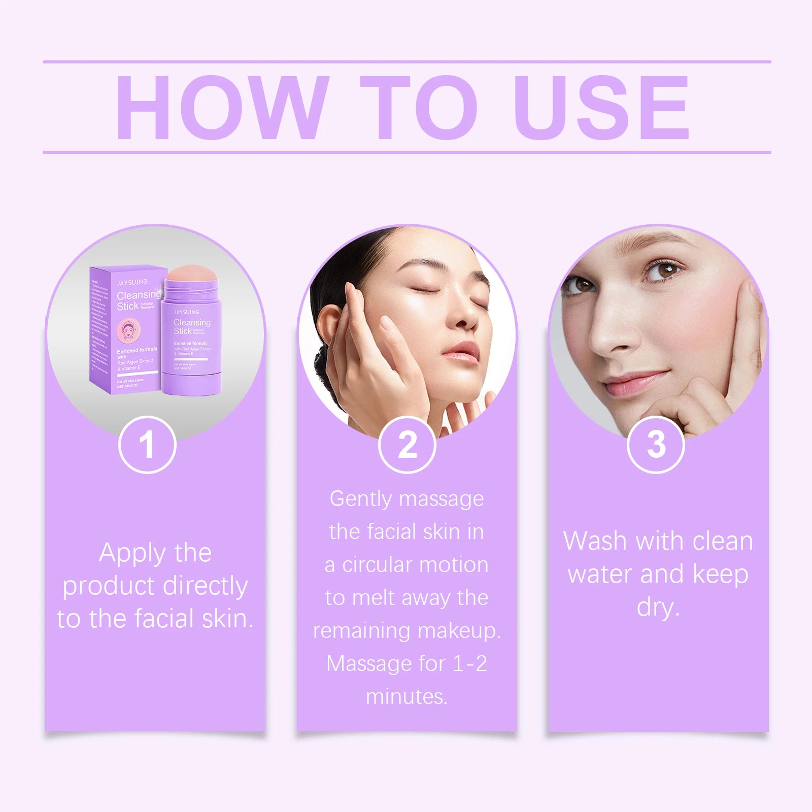 Vitamin E Makeup Remover Stick Deeply Remove Pores Quickly Dissolve Cosmetics Maintain Skin Health Refreshing Cleansing Cream Oasis Select