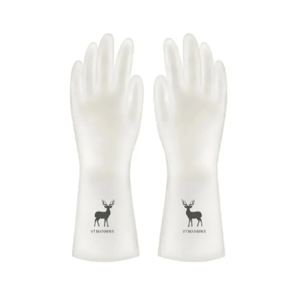 Waterproof Housework Cleaning Gloves Kitchen Cleaning Latex Laundry Dishwashing Gloves Wear Resistant Rubber Gloves Oasis Select Deer S