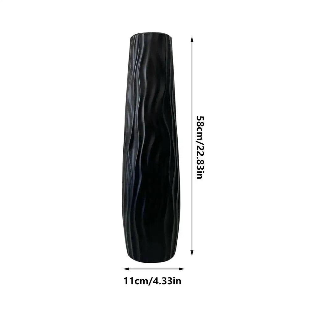 Large floor vase simple European-style plastic vase for hydroponics suitable for dried flower arrangements plant pots for homes Oasis Select Black