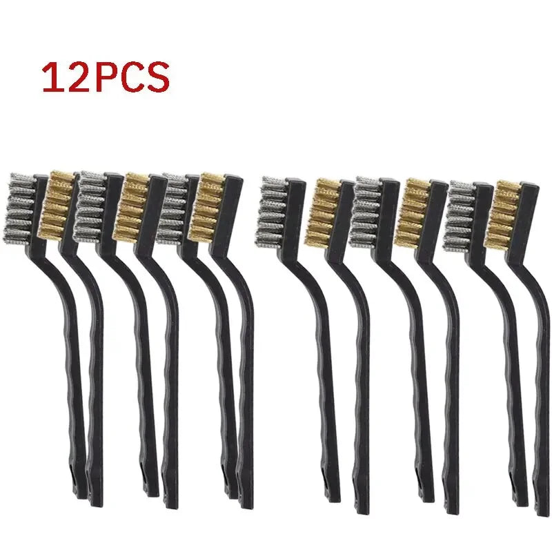 6 Or12 Pcs Industrial Toothbrush Mini Copper Steel Wire Brush Stainless Steel Wire Brush Dirt Hard Cleaning Toothbrush Oasis Select
