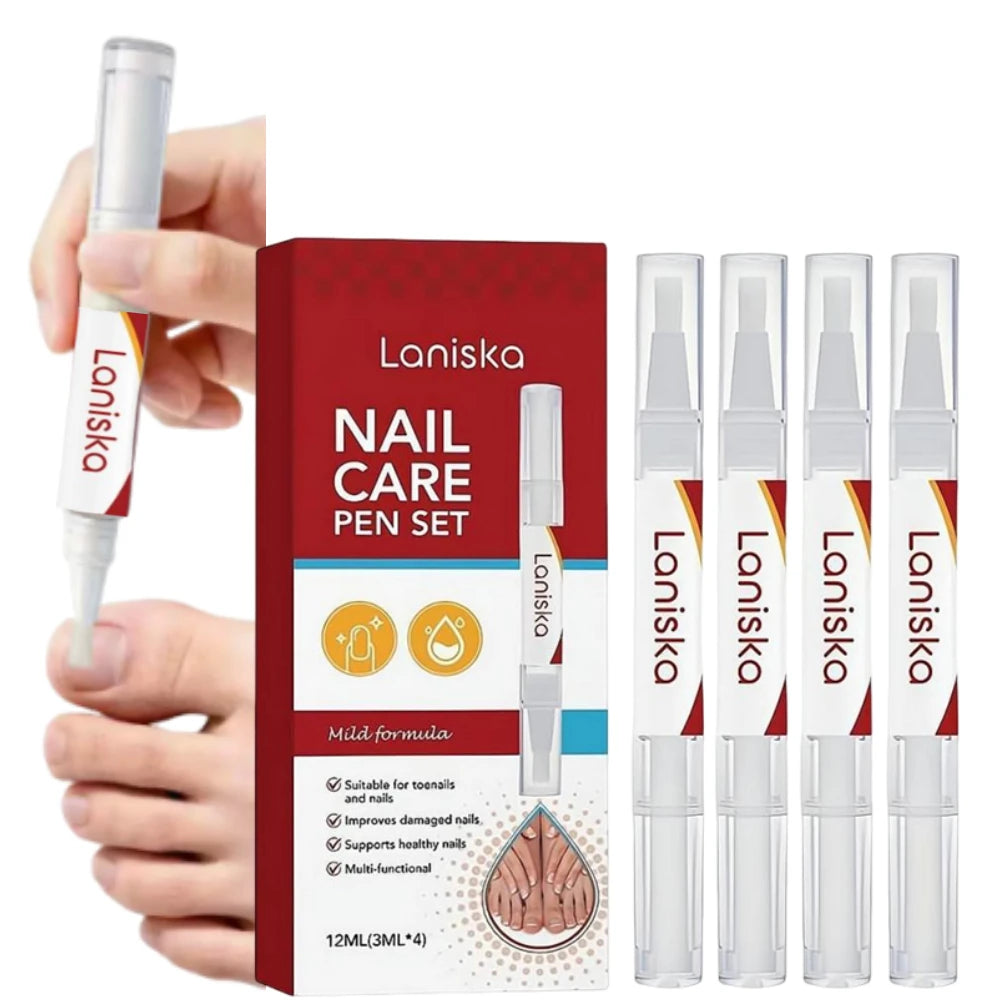 Laniska Nail Care Pen Set - Treatment Damaged, Improve Dry Cuticle, Prevent Cracking, Remove Hangnails, Nail Healthy Growth Care Oasis Select