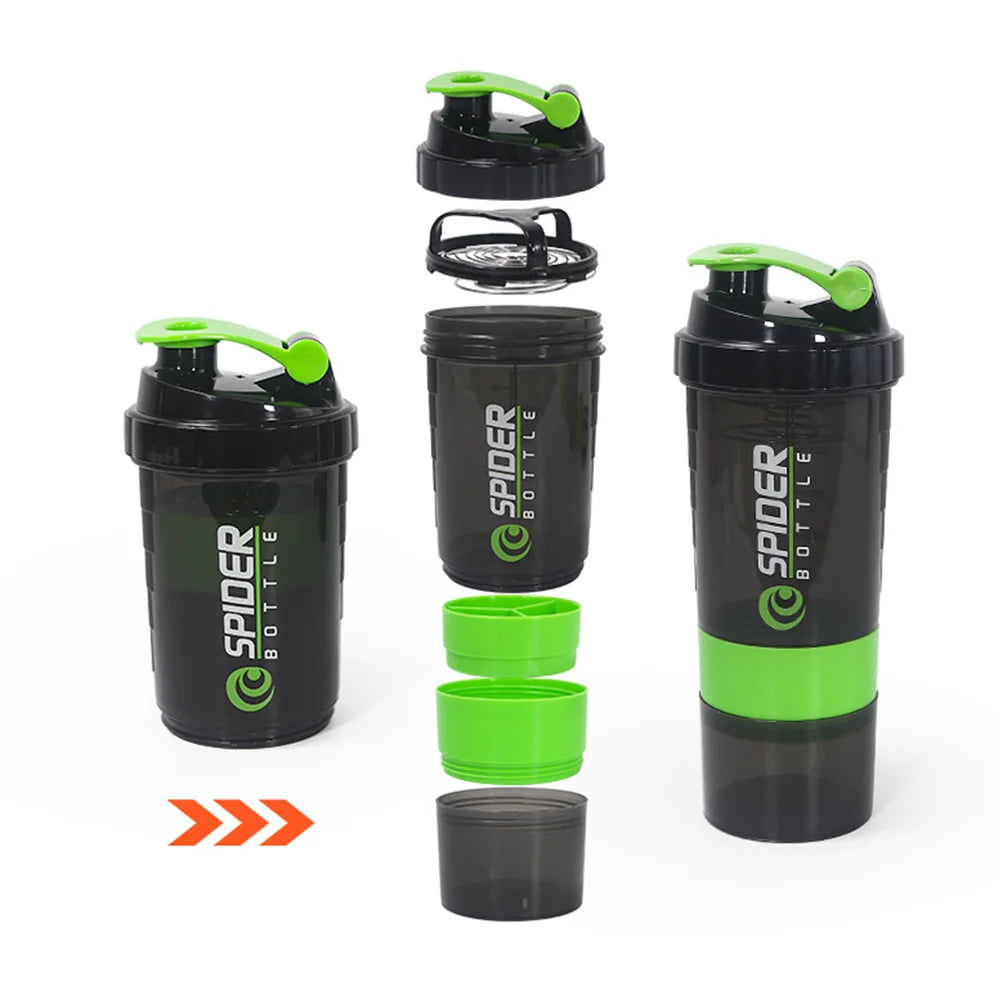 3 Layers Shaker Protein Bottle Powder Shake Cup Large Capacity Water Bottle Mixing Cup Body Building Exercise Mixing Bottle Oasis Select