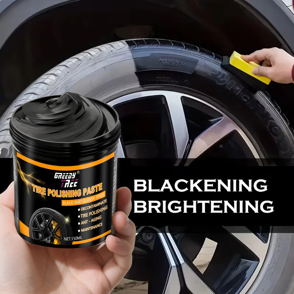 Tire & Plastic Restorer Cream - Deep Black Shine for Faded Tires, Rubber & Plastic Parts | Restore Color, Repair Cracks, Prevent Oasis Select