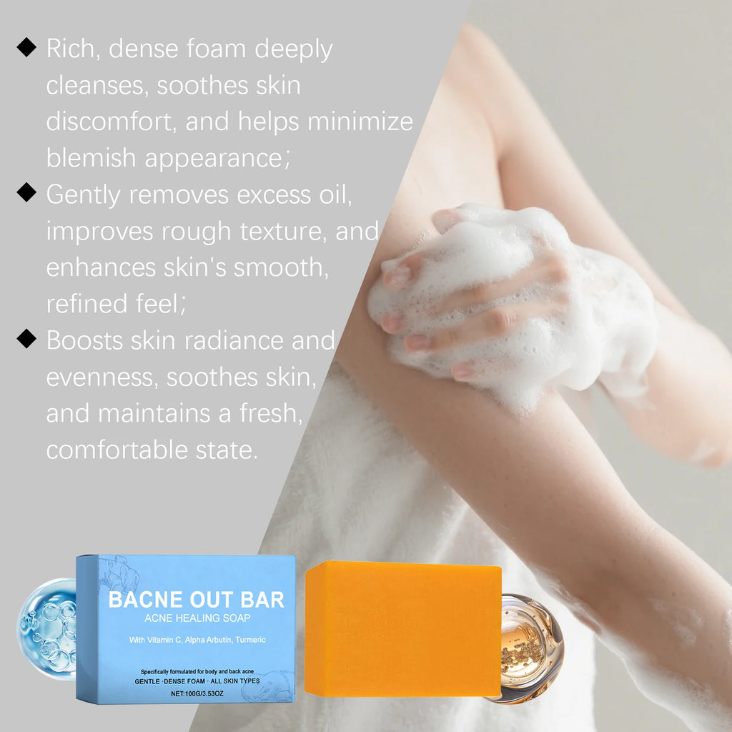 Body Cleansing Soap Gentle Anti Acne Exfoliating Facial & Body Cleanser Brightening Oil Control Soothing Skin Care Shower Soap Oasis Select