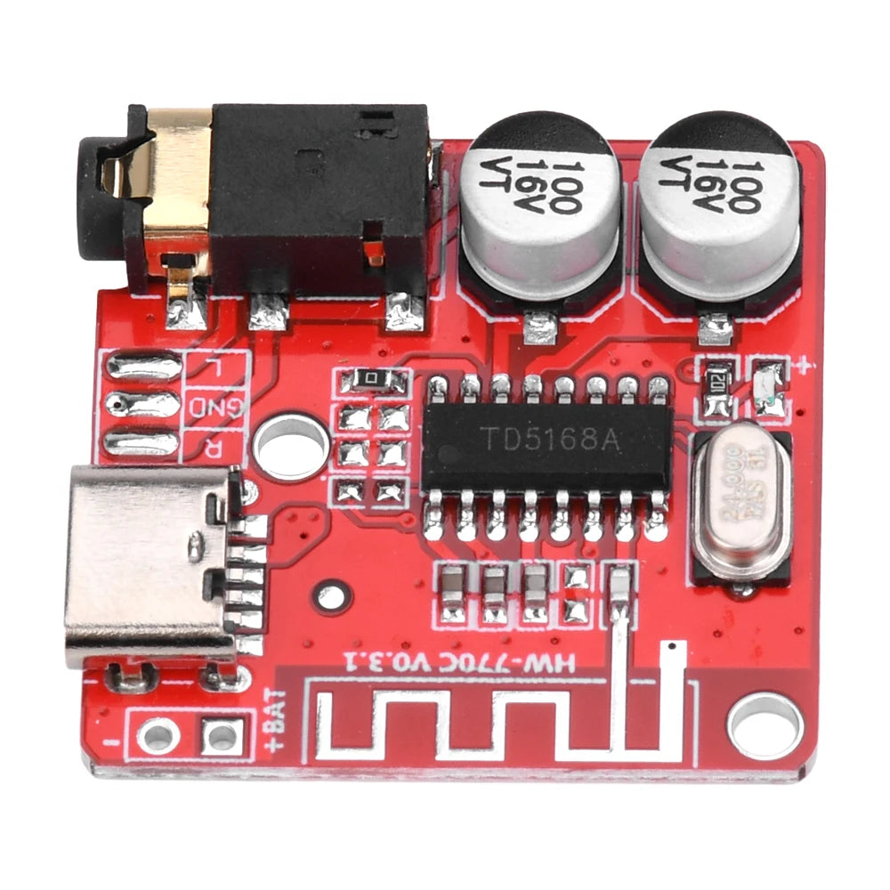 1PCS DIY Bluetooth Audio Receiver Board Bluetooth 5.1 MP3 Lossless Decoder Board Wireless Stereo Music Module DC3.7-5V Oasis Select