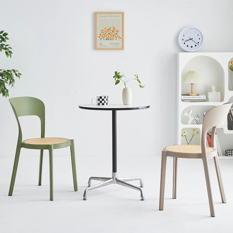 Nordic plastic chair simple dining chair home creative adult back chair modern Internet celebrity stackable desk chair Oasis Select