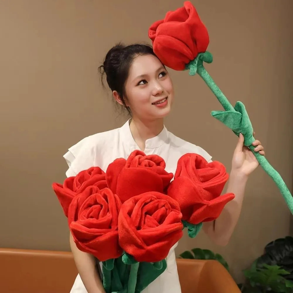 85cm Large Artificial Roses | Realistic Fabric Flower Bouquet