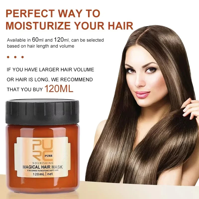 PURC Argan Oil Hair Mask Repair Damaged Frizz Masks Nourishing Smoothing Magic Hair Treatment Conditioner Hair Care Oasis Select 120ml