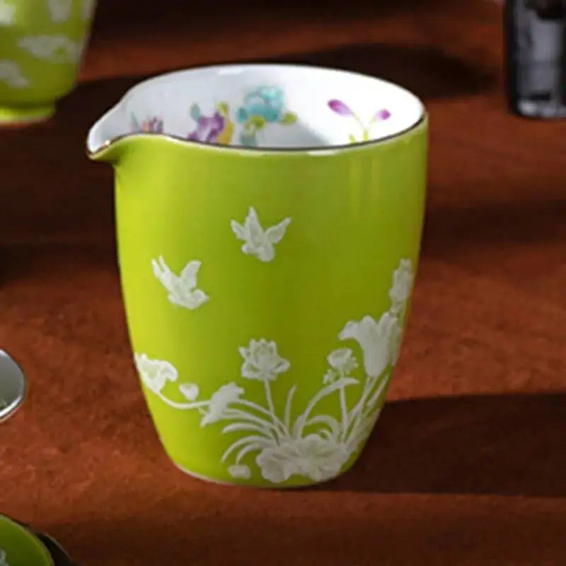 120ml Ceramic Small Mini Tea Cup Three Talents Tea Bowl Household Teacup Oasis Select Blue Fair Cup