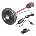 Portable Car Air Circulator USB Electric Fan 3 Gear Adjustable 360° Swivel Rear Seat Ventilation for Sedan Truck Auto Accessory Oasis Select 1PC