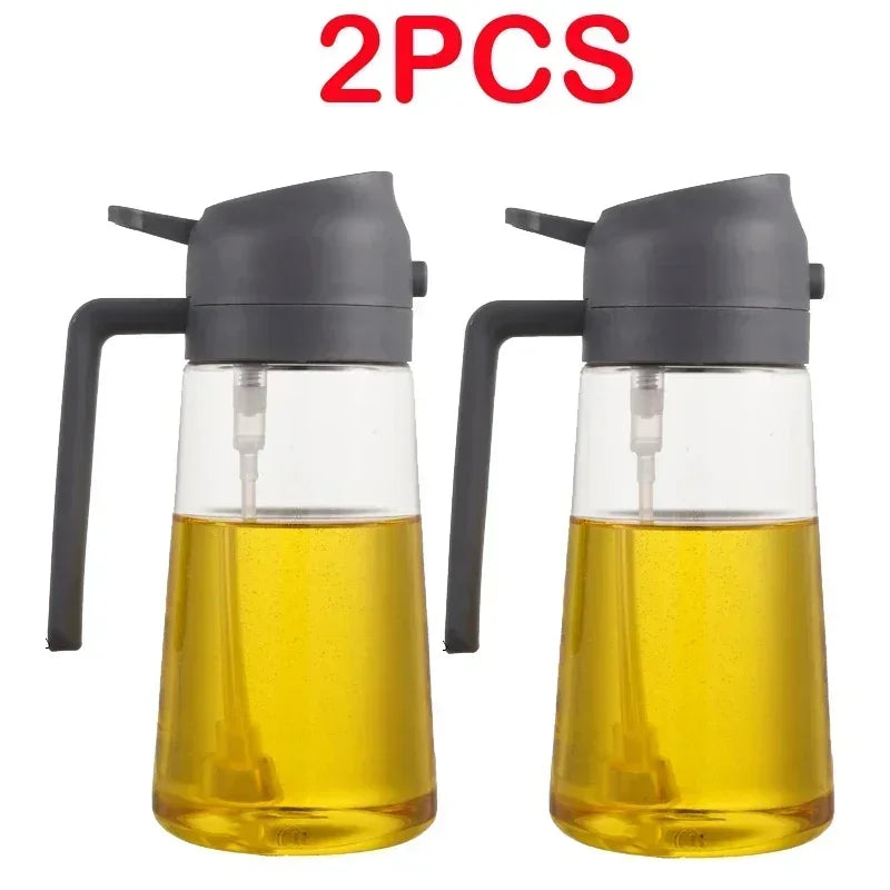 Olive Spray Dispenser Oil Dispenser Bottle for One Kitchen Oil Spray Oil Polisher Bottle Kitchen Storage for Camping Bbq Baking Oasis Select 2PCS-Grey-Plastic