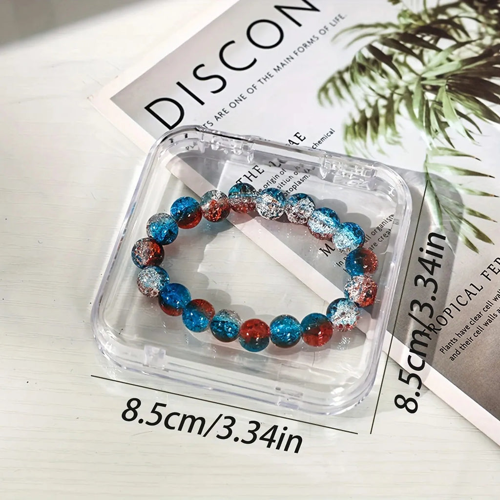5pcs Transparent plastic storage box, bracelet, fake nail display box, multifunctional packaging box, jewelry box Oasis Select Large size -5 pcs