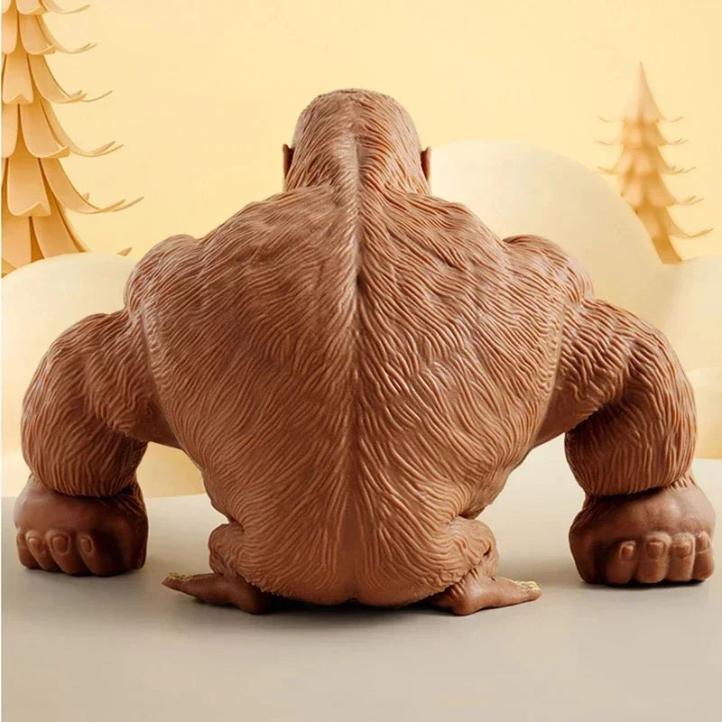 Cute Gorilla Figurines Humorous Expression Monkey Statues Stretchable Squeeze Animal Figure Office Ornament Home Decoration Oasis Select