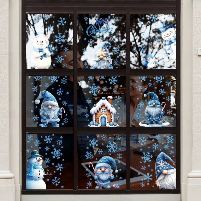 Christmas Santa Claus Static Stickers Door Decorations Window Displays Glass Stickers Festive Atmosphere Oasis Select