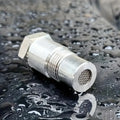 M18x1.5mm Caliber Metal Water Pipe Connector Filter Universal Threaded Joint Standard Compatible Fitting Courtyard Irrigation Oasis Select Light Grey