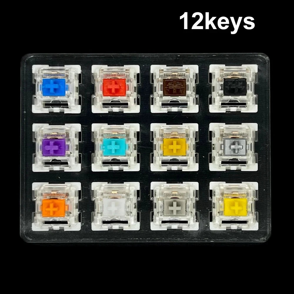 Outemu Switch Tester for Mechanical Keyboard Gaming Switch 9 12 Key Blue Linear Clicky Slient Silver White Axis Customize Gaming Oasis Select 12 Key Tester