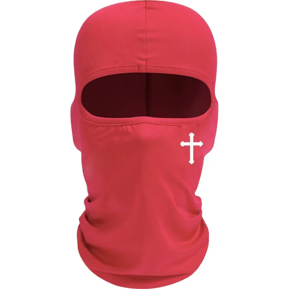 Breathable Black Cross Balaclava Caps for Men Face Ski Mask Beanie Four Seasons Bicycle Hiking Outdoor Sports Tool Bonnet Oasis Select C