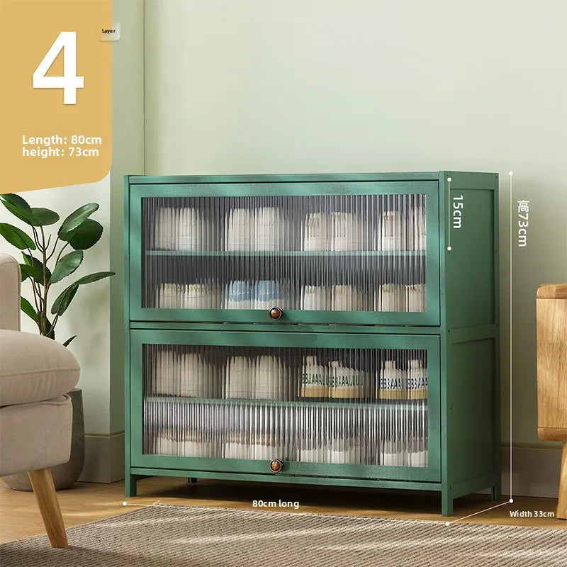 Shoe rack Multi-layer storage shelf Household simple door entry balcony Indoor large-capacity dust-proof shoe cabinet Oasis Select Five floors 80 long