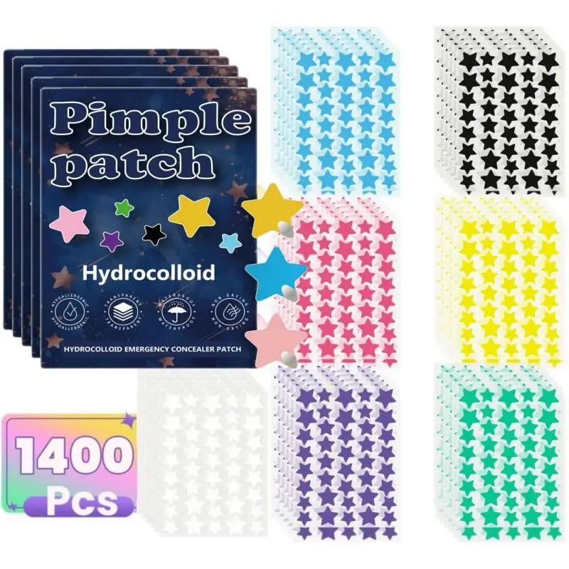 SADOER 1400pcs Star Acne Patches – Ultra-Thin & Breathable Acne Patch Oasis Select C