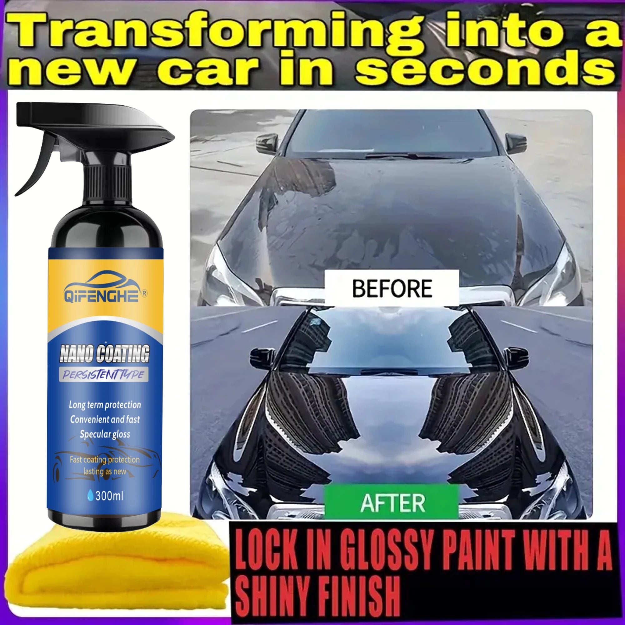 Ceramic Car Coating Spray – Paint Protection & Renewal Agent
