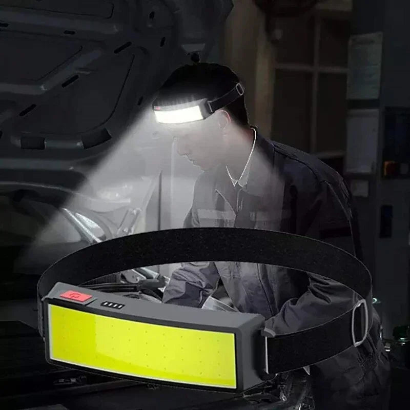 ESMARTER COB LED Headlamp – Rechargeable, Waterproof, 800 Lumens