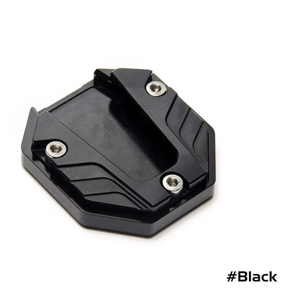 1/2/4pcs Universal Bicycle Foot Extension Kickstand Accessories Motorcycle Side Stand Cover Aluminum Alloy Motorcycle Stands Pad Oasis Select Black-1pcs