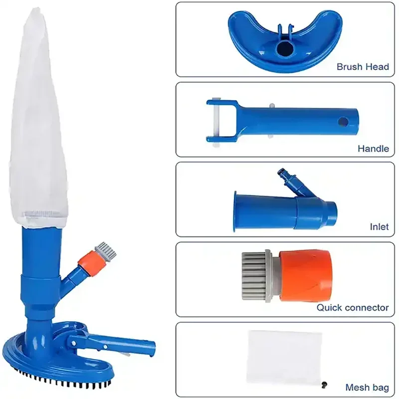 Underwater Vacuum Pool Cleaner Portable Cleaning Tool for Above Ground Inground Swimming Pool Landscape Maintenance Use Oasis Select