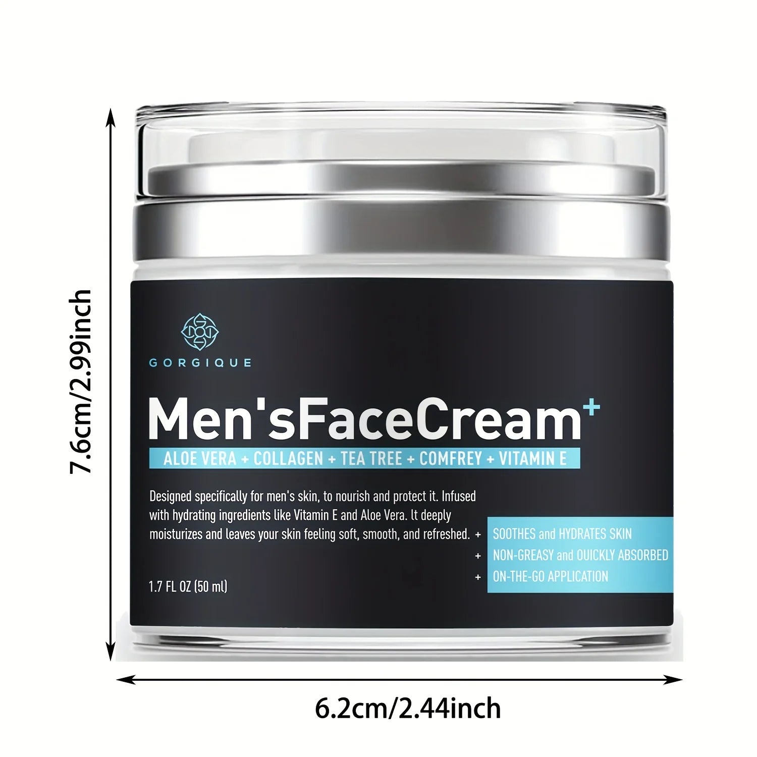 Men's Face Moisturizer – Hyaluronic Acid, Collagen & Vitamin E Men's Face Moisturizer Oasis Select 50ml