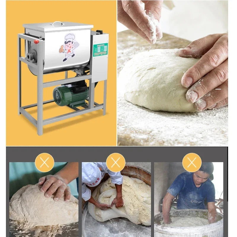 15kg Commercial Dough Mixer 1500W – Electric Flour Kneading Machine