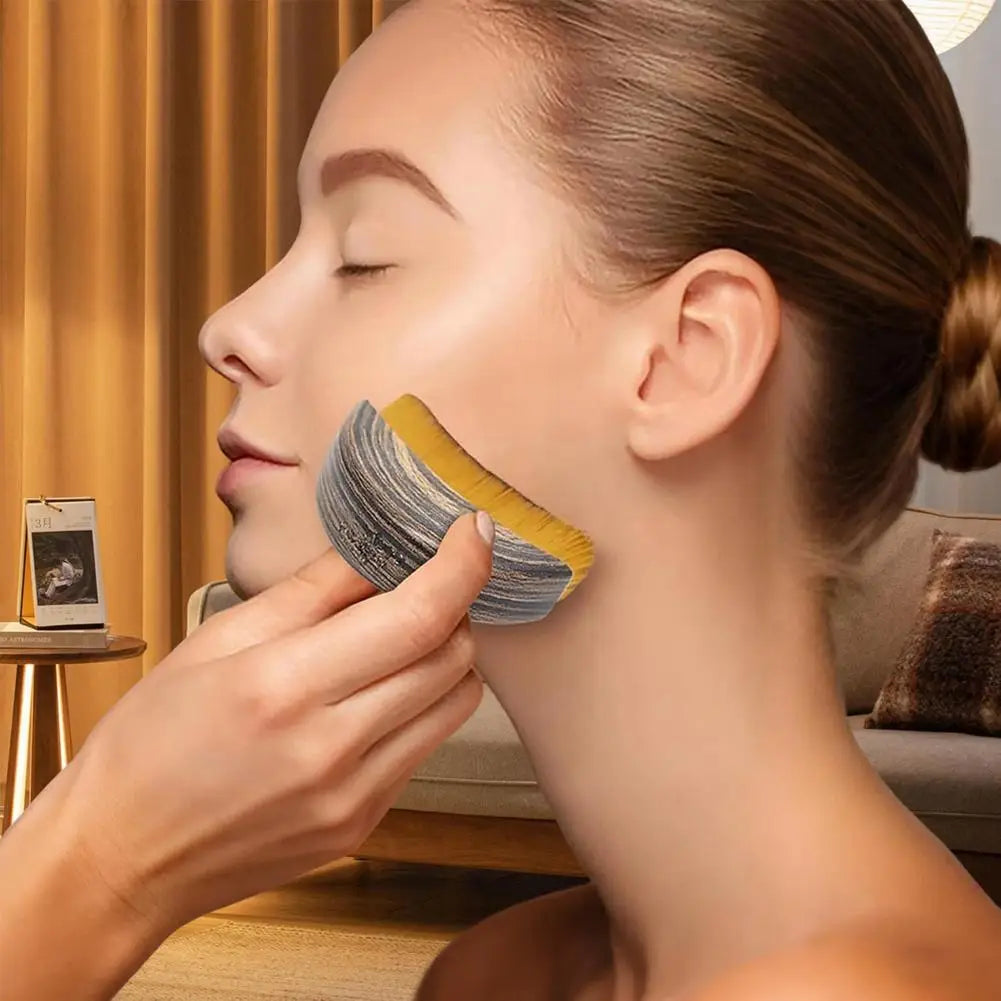 Lymphatic Contour Face Brush, Chin & Jawline Sculpting, Lymphatic Drainage Massager for Face, Dry Brush Massage Relieve Fatigue Oasis Select