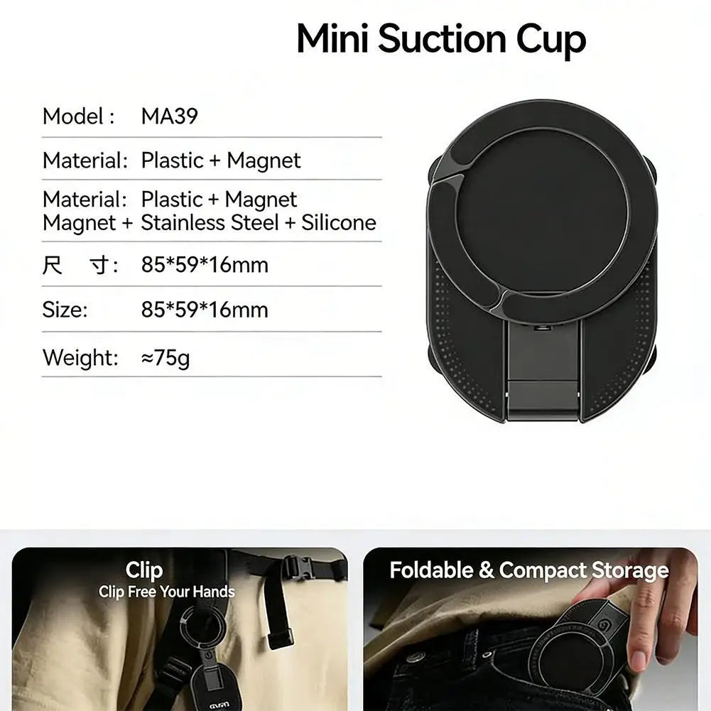 Magnetic Phone Holder – Suction Cup, Desktop & Wall Mount Stand