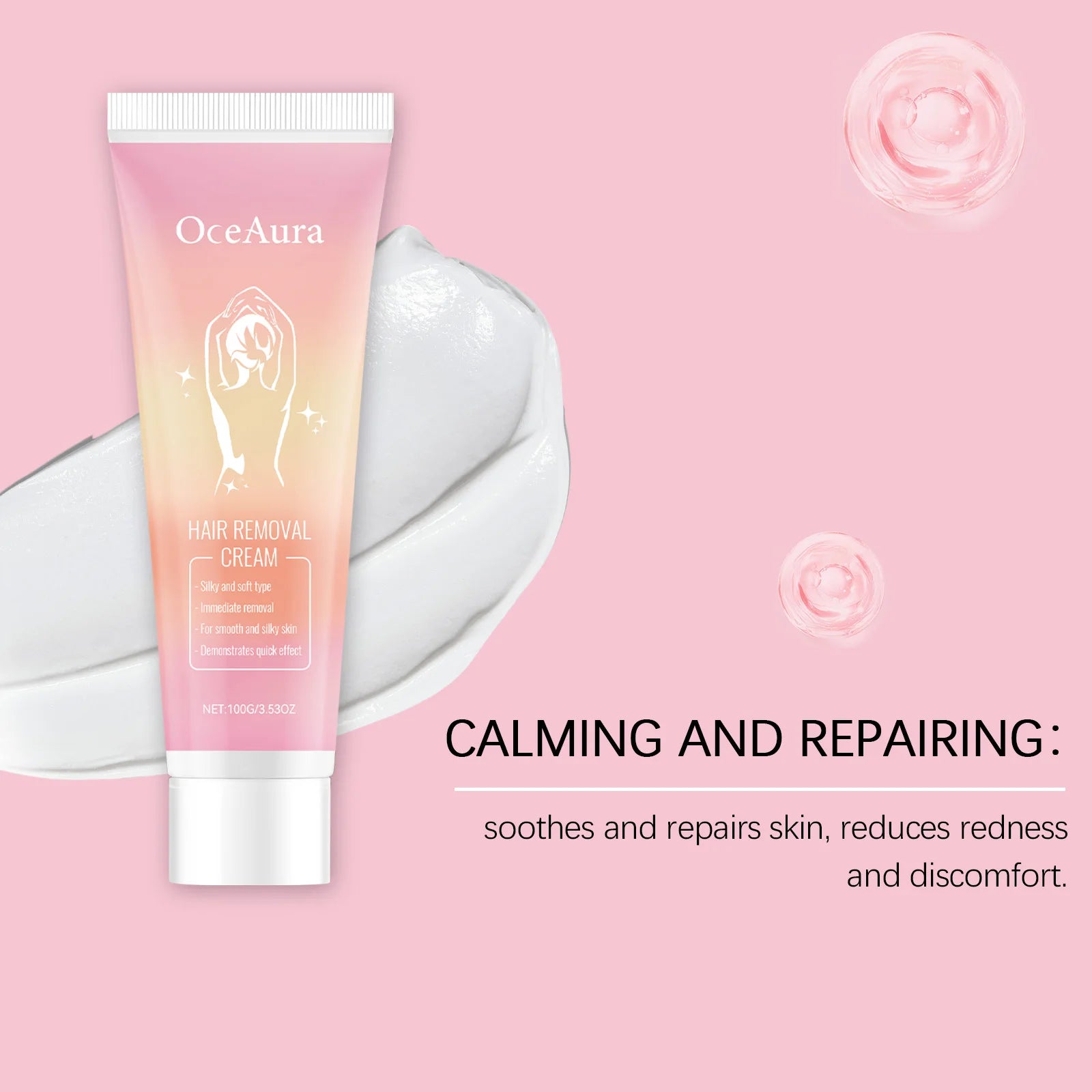 Hair Removal Cream for Armpit Leg Arm Painless Hair Removal Hair Growth Inhibitor Smoothing Moisturizing Cyperus Rotundus Oil Oasis Select