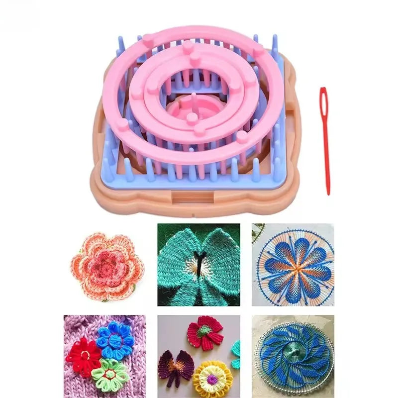 Creative DIY Weaving Craft Kit Lightweight Plastic Loom Tool Set Beginner Friendly Handcraft Accessories for Knitting Flowers Oasis Select