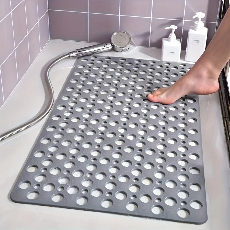 Non Slip Bath Mat & Shower Mat with Suction Cups & Drain Holes Soft Machine Washable Non Slip Bathtub mat Shower Mats for Inside Oasis Select
