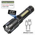 Mikenoon Rechargeable LED Flashlight with COB Side Light