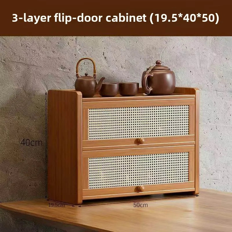 Cup holder, shelf, desktop cup storage, living room dining table, countertop, water cup, tea cup, tea set, coffee cup table Oasis Select Plastic rattan 3-50
