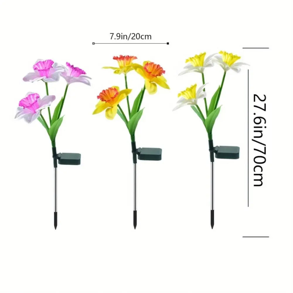 Solar Narcissus Flower Stake Lights – IP65 Waterproof Garden Solar Garden Stake Light Oasis Select