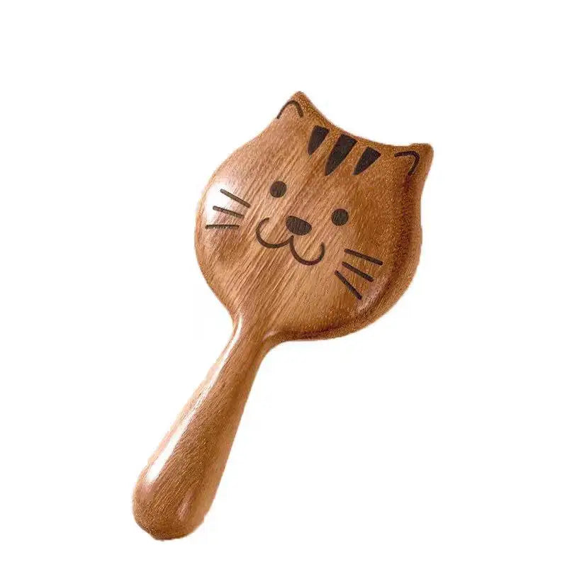Sandalwood Wide Tooth Scalp Massage Comb – Guasha Hair Care Scalp Massage Comb Oasis Select brown